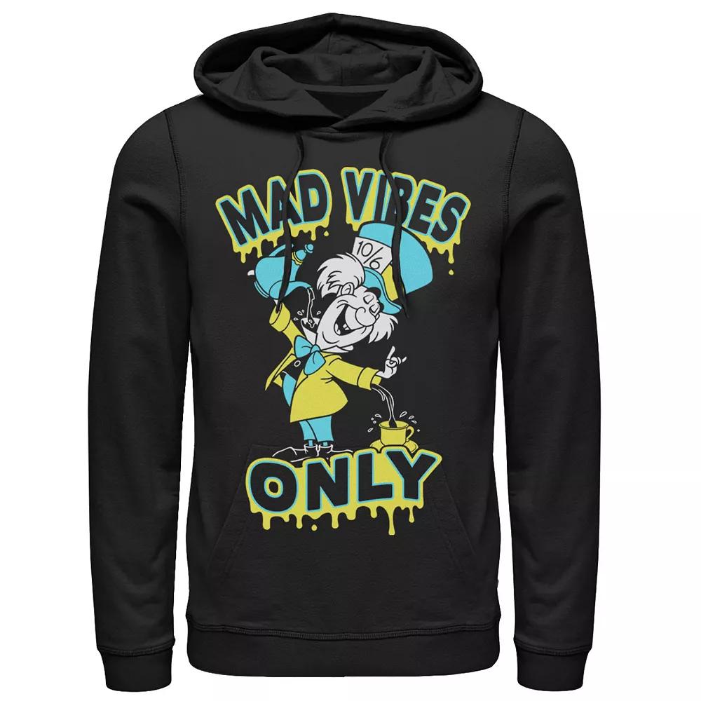 Disney's Alice In Wonderland Mad Hatter Mad Vibes Only Men's Hoodie, Size: XXL, Black Product Image