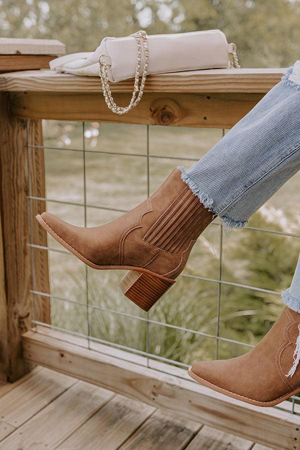 The Oaklynn Faux Nubuck Boot in Brown Product Image