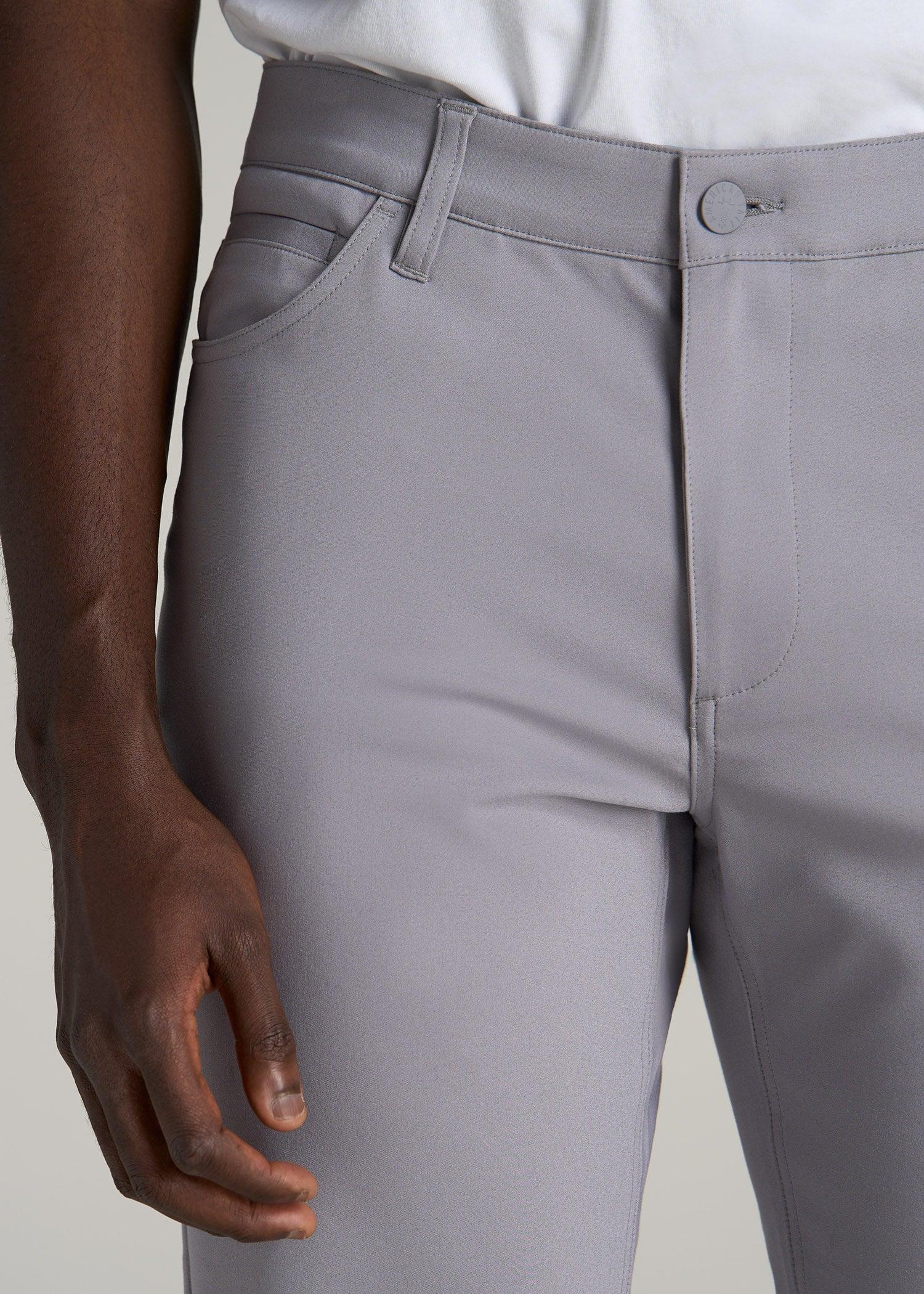 365 Stretch 5-Pocket TAPERED Pants for Tall Men in Pebble Grey Product Image