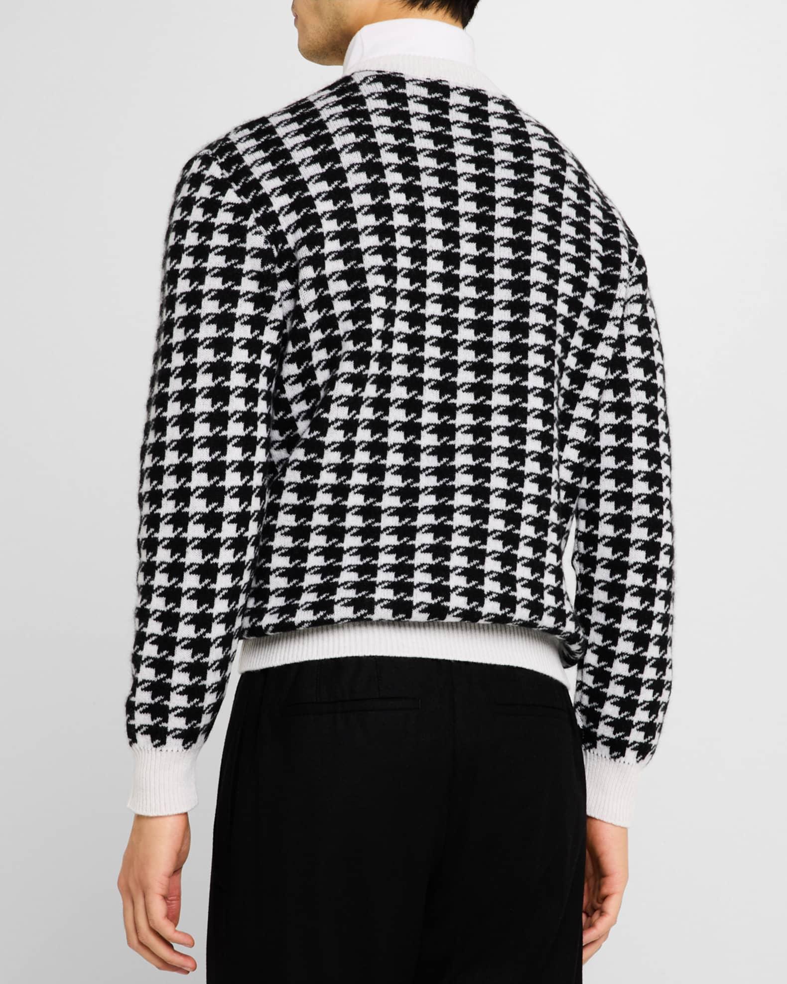 Men's Wool Houndstooth Crewneck Sweater Product Image