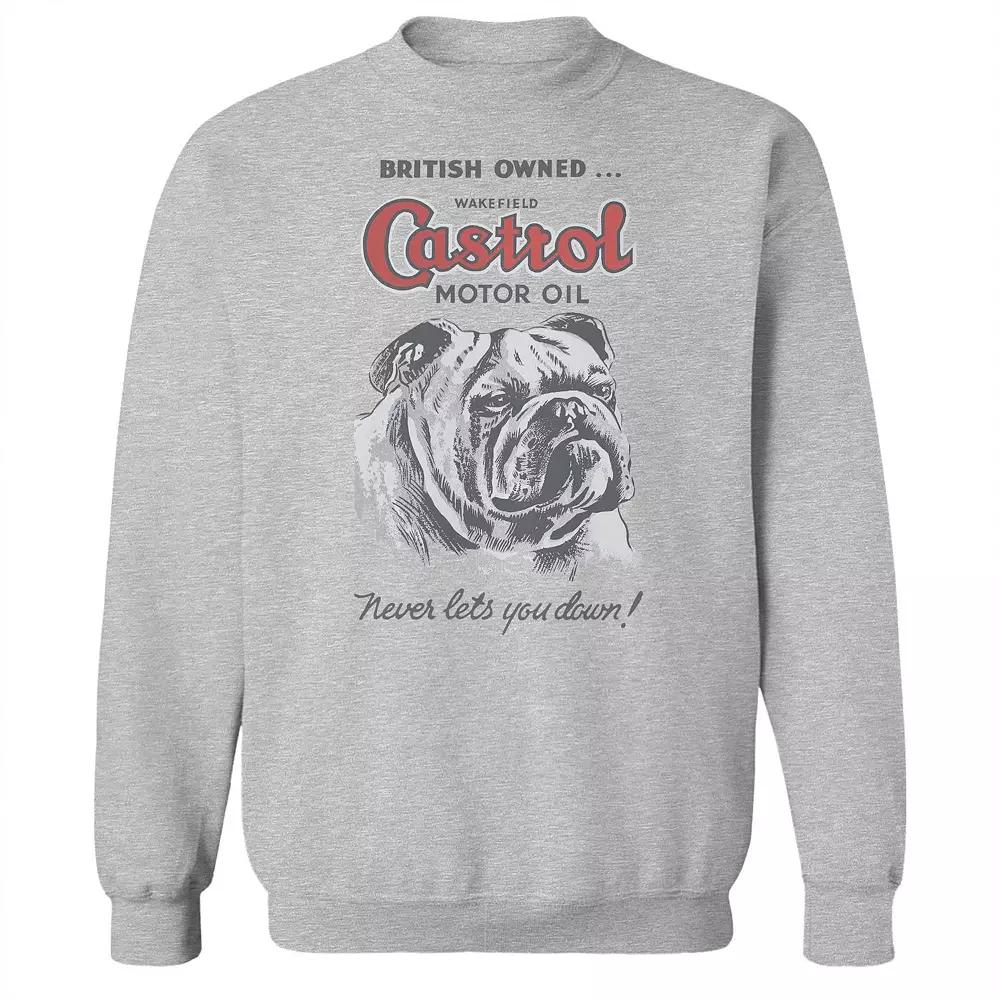 Men's Castrol British Owned 2 Graphic Sweatshirt, Size: Medium, Sport Gray Product Image