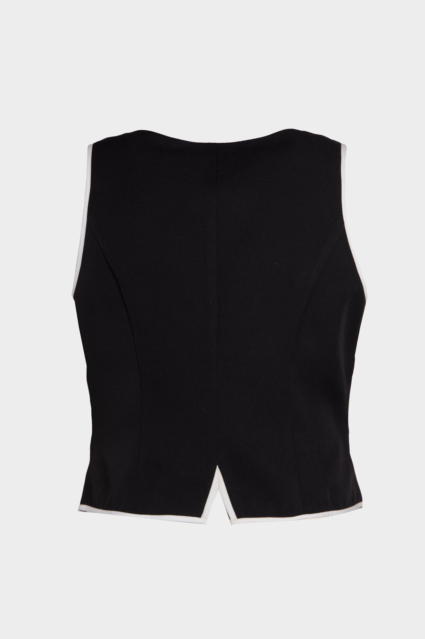 Plus Tailored Contrast Piped Vest Product Image