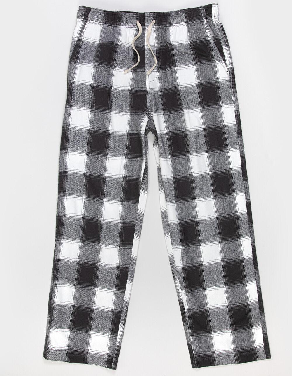 RSQ Mens Plaid Pajama Pants - WHT/GRAY Product Image