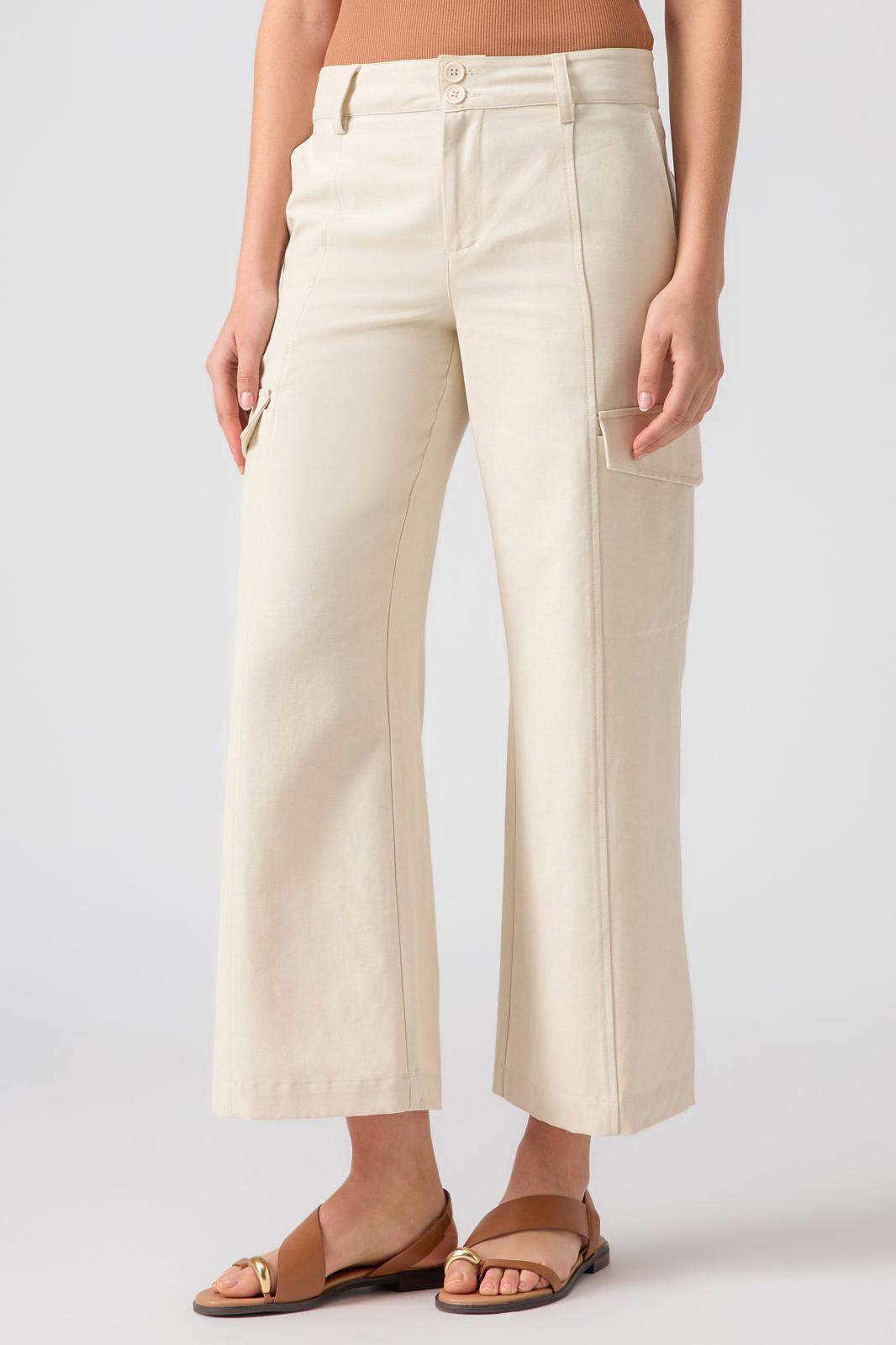 Rebel Wide Leg Standard Rise Crop Pant Birch Product Image
