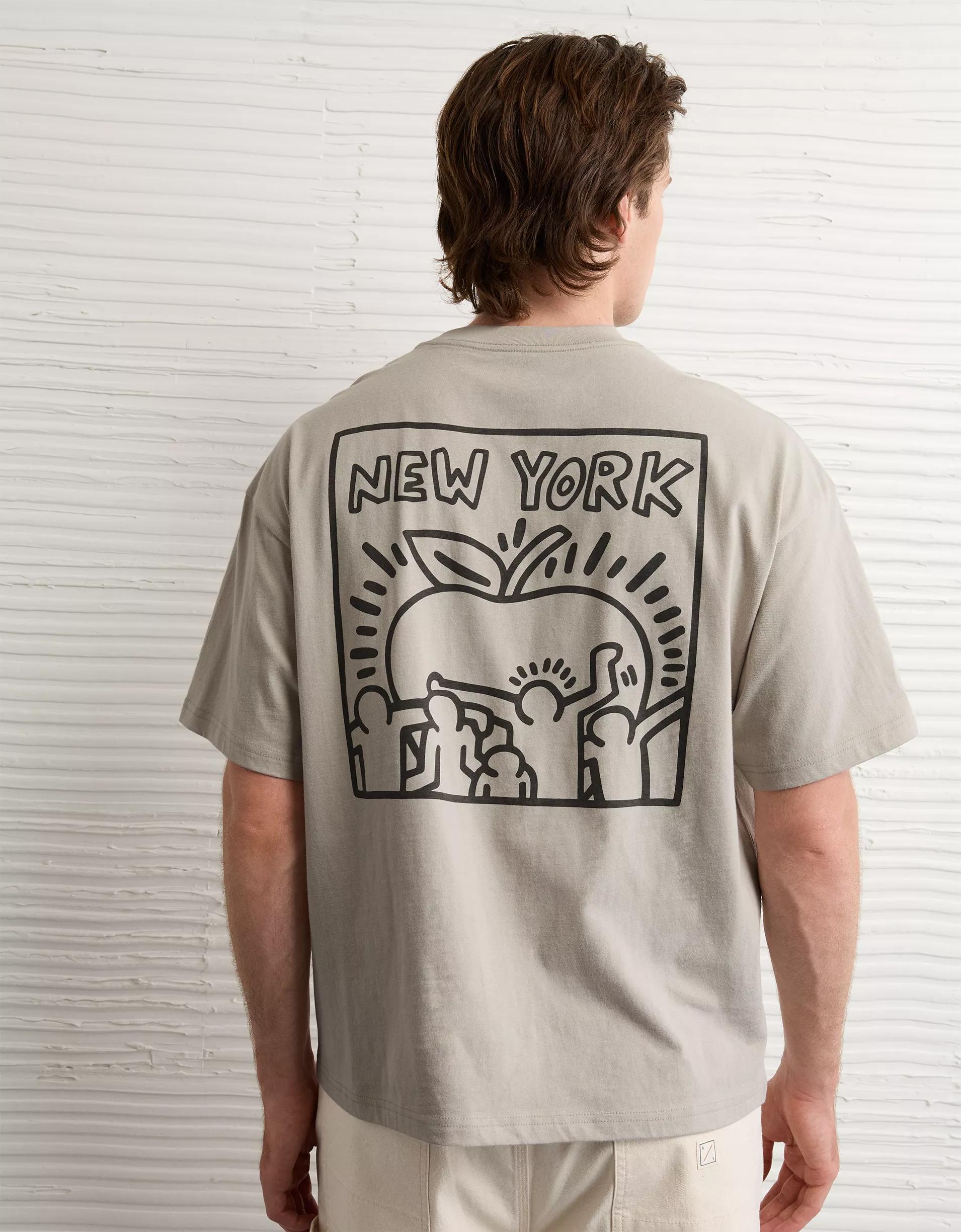AE Boxy Keith Haring Graphic T-Shirt Product Image