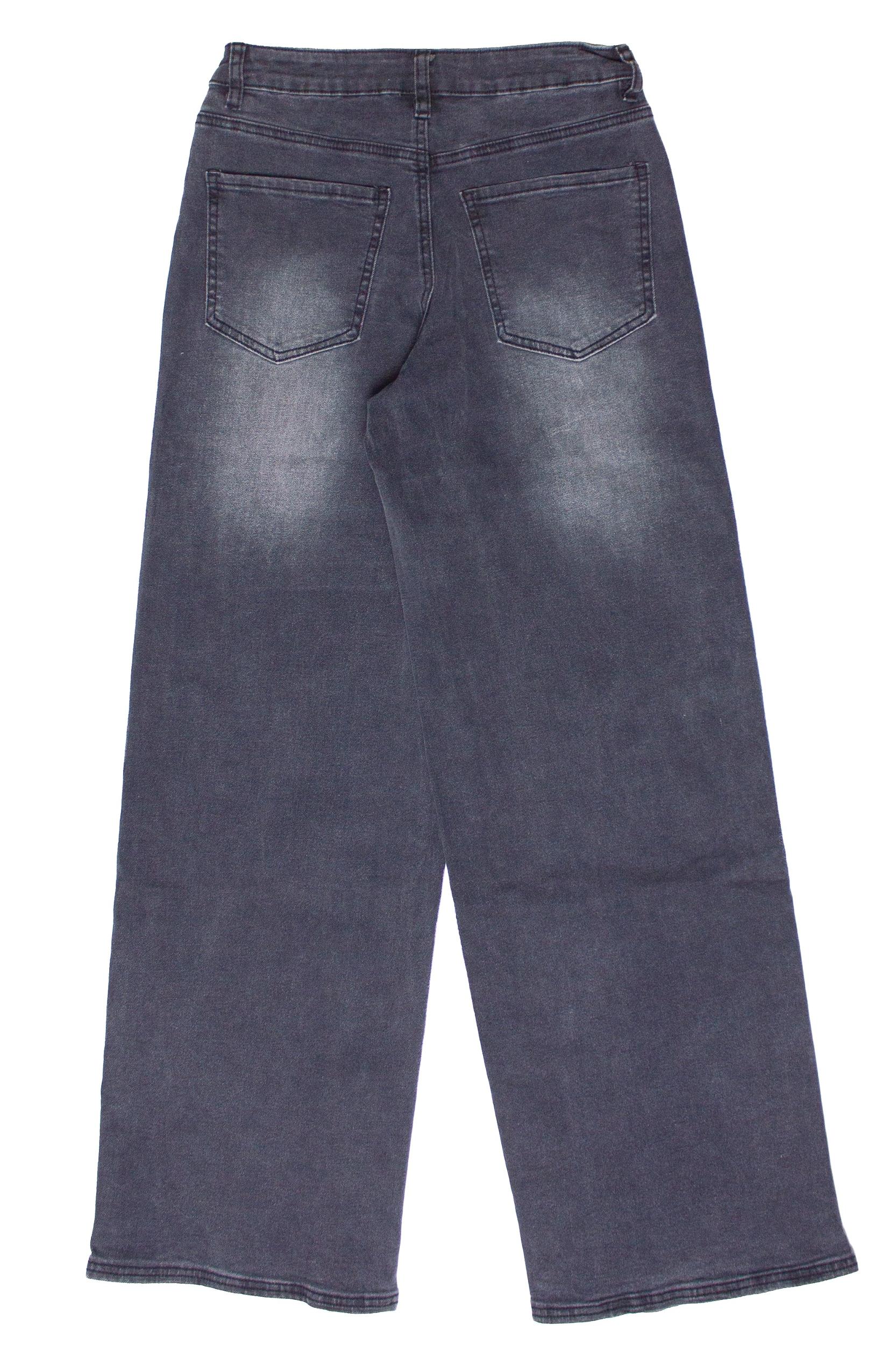 Embroidered Cherry Wide Leg Jeans Product Image