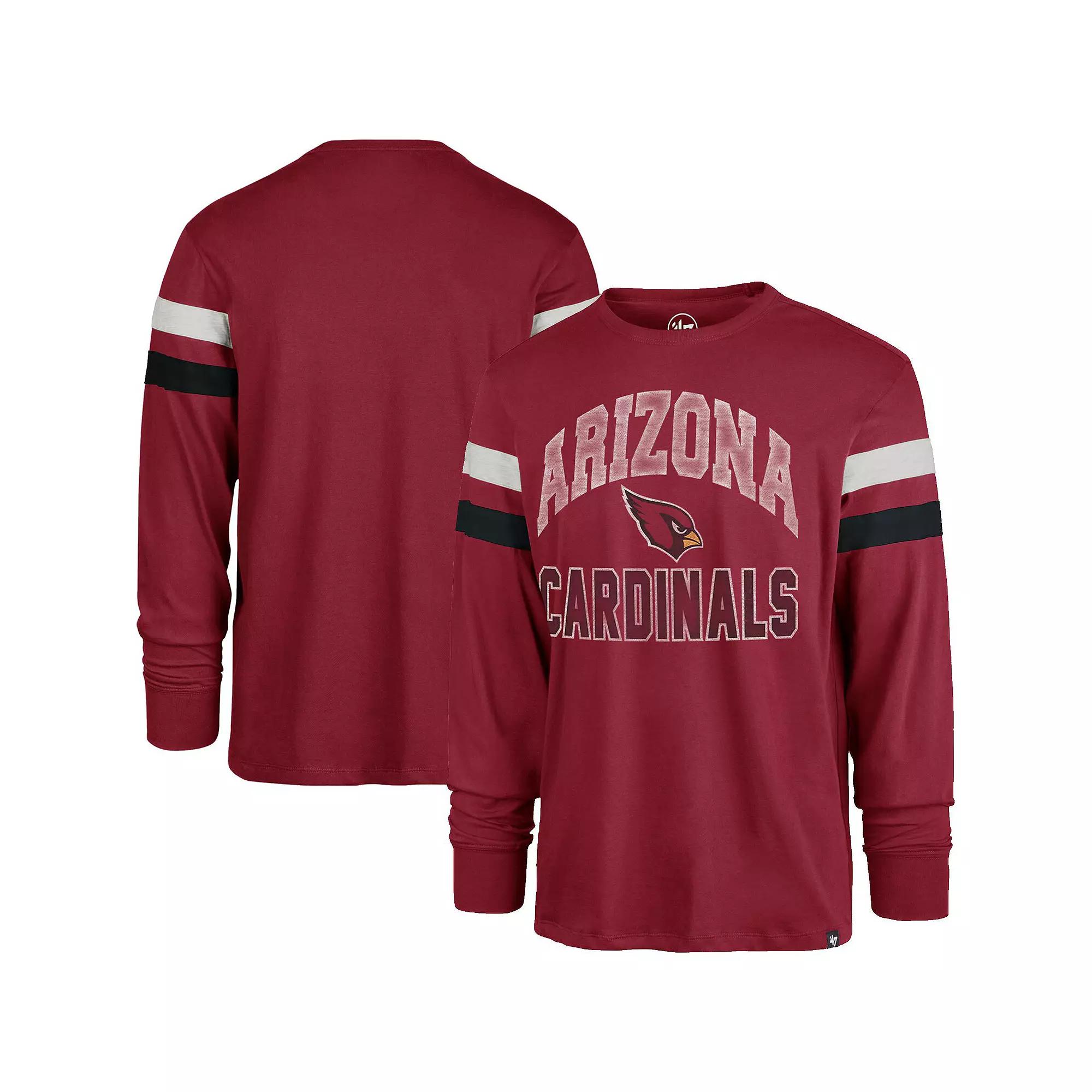 Men's '47 Cardinal Arizona Cardinals Irving Long Sleeve T-Shirt,  Product Image