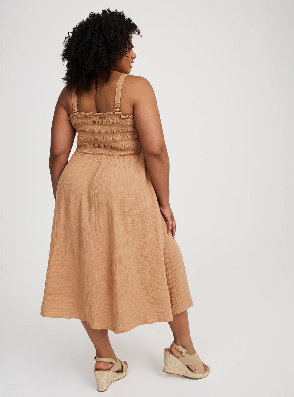 Midi Pucker Gauze Dress Product Image