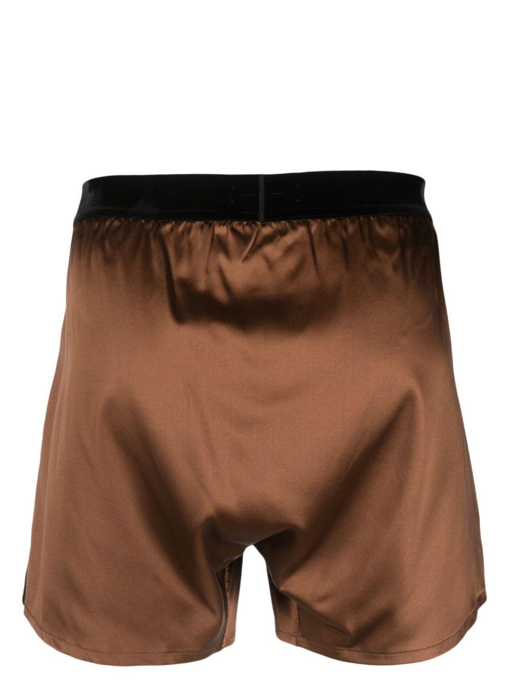 logo-waistband silk boxers Product Image