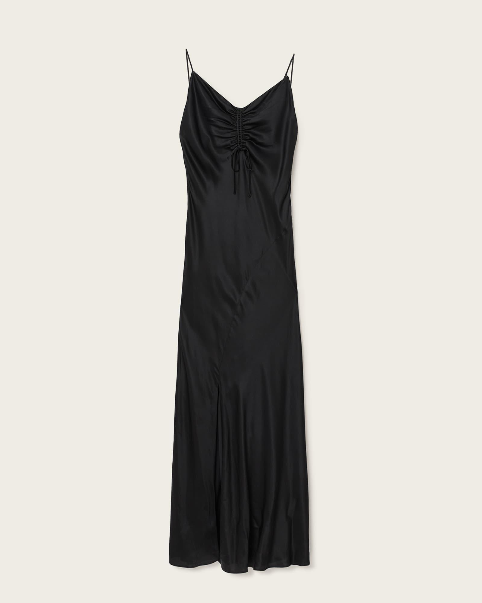 Alexia Sleeveless Maxi Dress Black | ALLSAINTS US Product Image