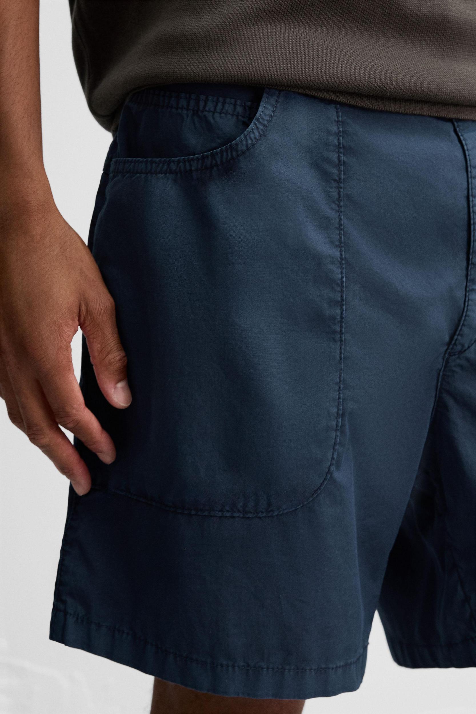 WASHED COTTON BERMUDA SHORTS Product Image