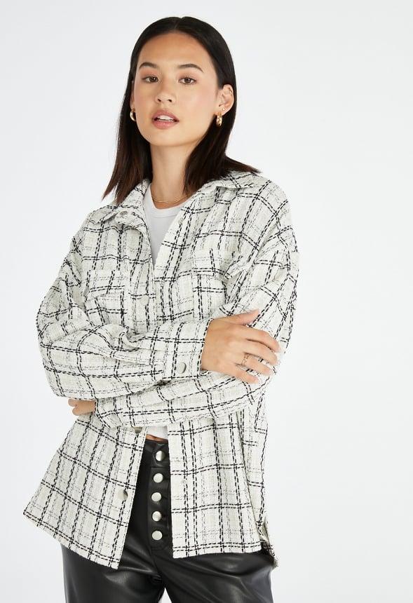 JustFab Margaux Platform Loafer Pump Womens Black/ White Size 8.5 Product Image