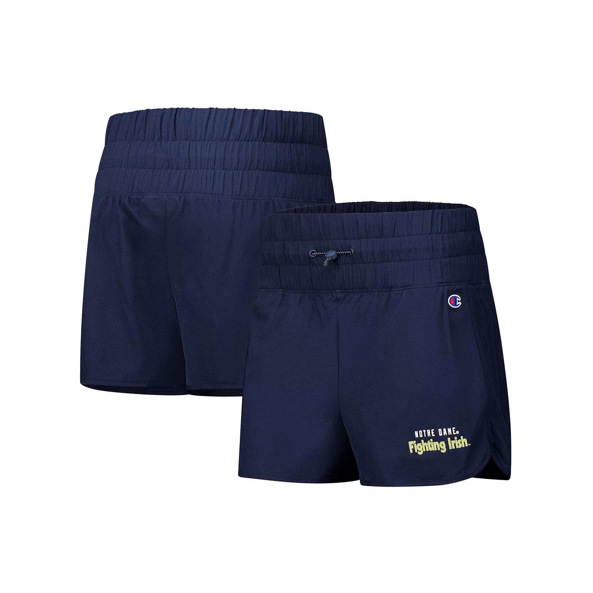 Women's Champion Navy Notre Dame Fighting Irish Tailgate Her Woven Shorts,  Product Image