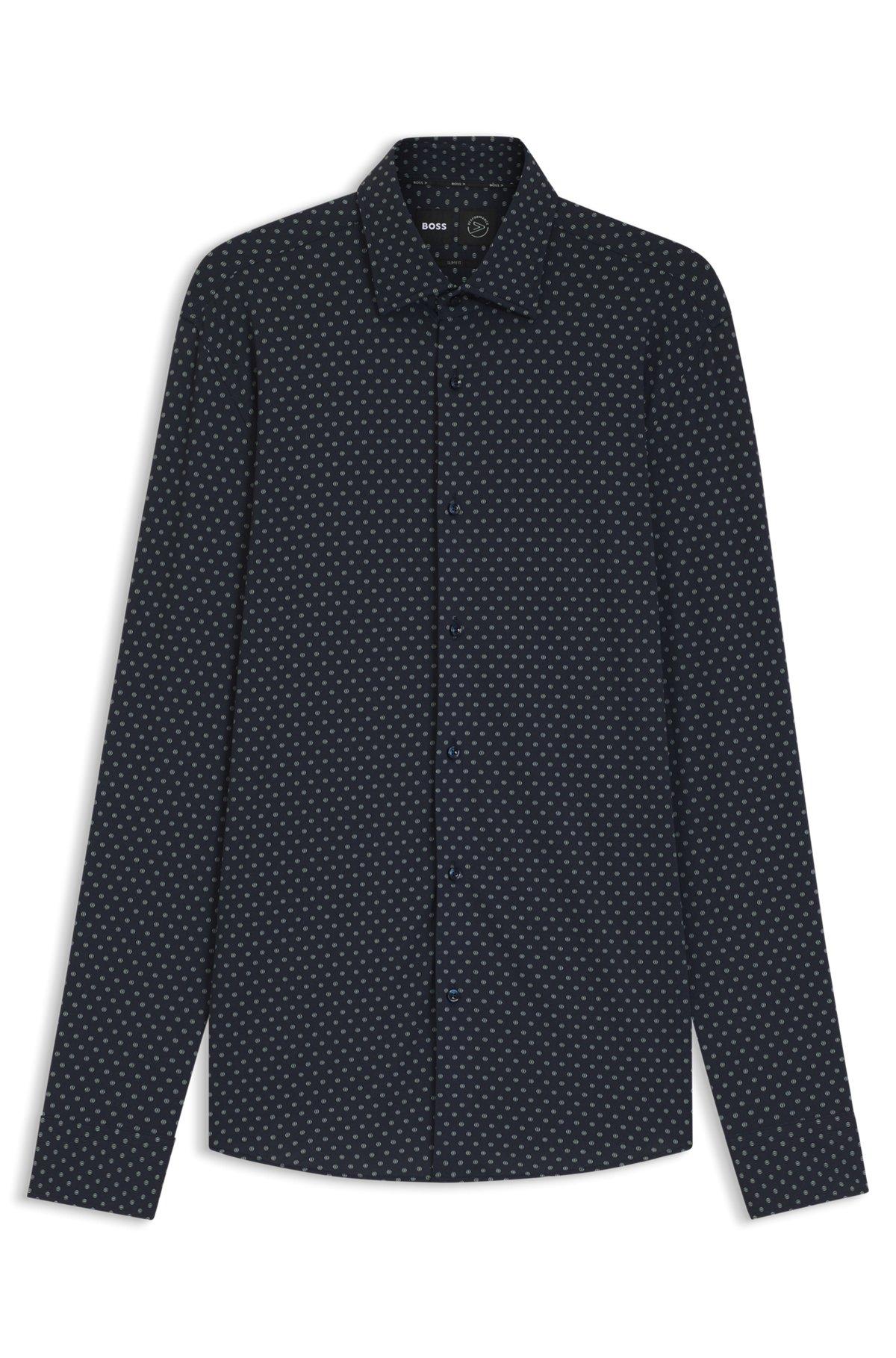 Slim-fit shirt in Italian-made performance-stretch fabric Product Image