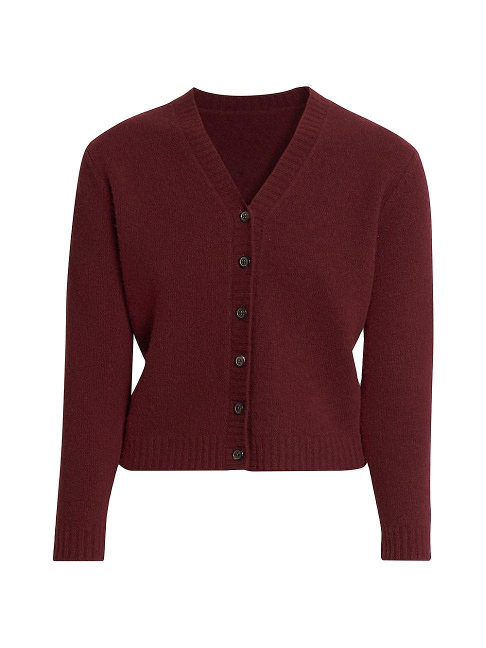 Womens Wool V-Neck Cardigan Product Image