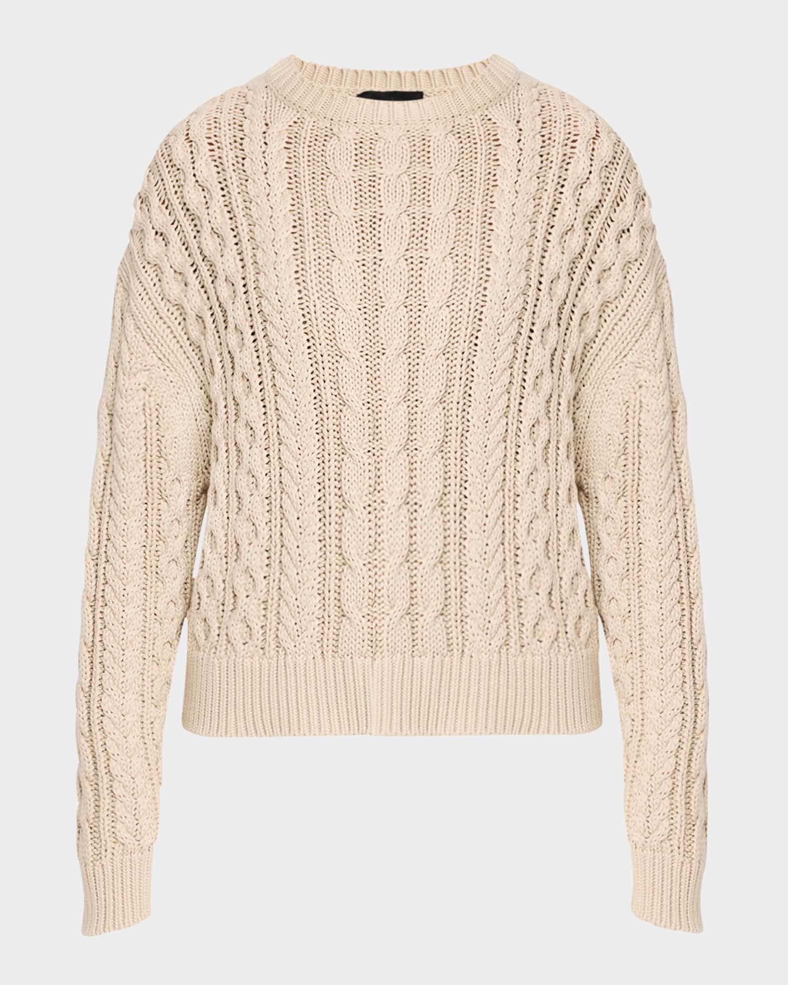 Rory Cable Open-Weave Cotton Sweater Product Image