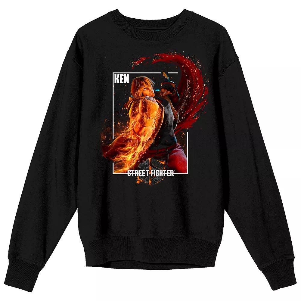 Men's Street Fighter VI Ken Fiery Long Sleeve Graphic Tee,  Product Image
