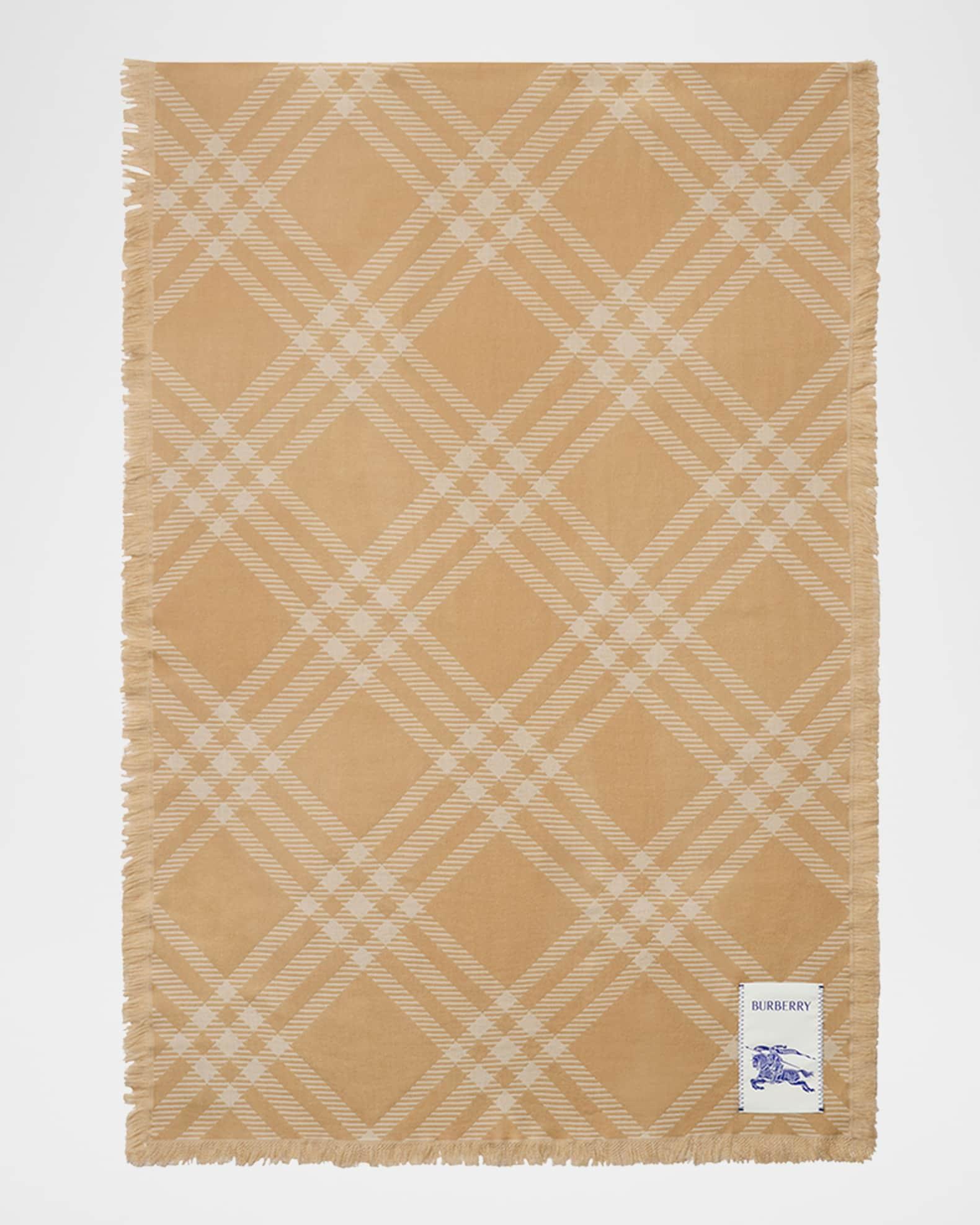 Wool & Silk Check EKD Scarf Product Image