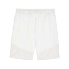 PUMA teamFINAL Men's Soccer Shorts in White/Black/Feather Grey Product Image