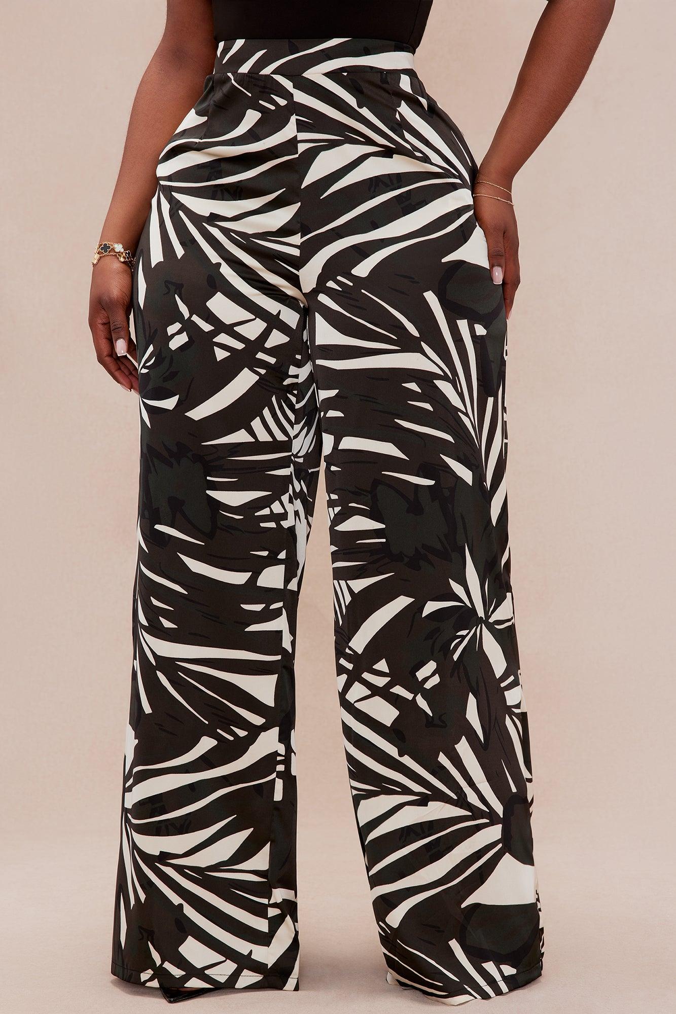 Sasha Satin Pant Set - Black/combo Product Image