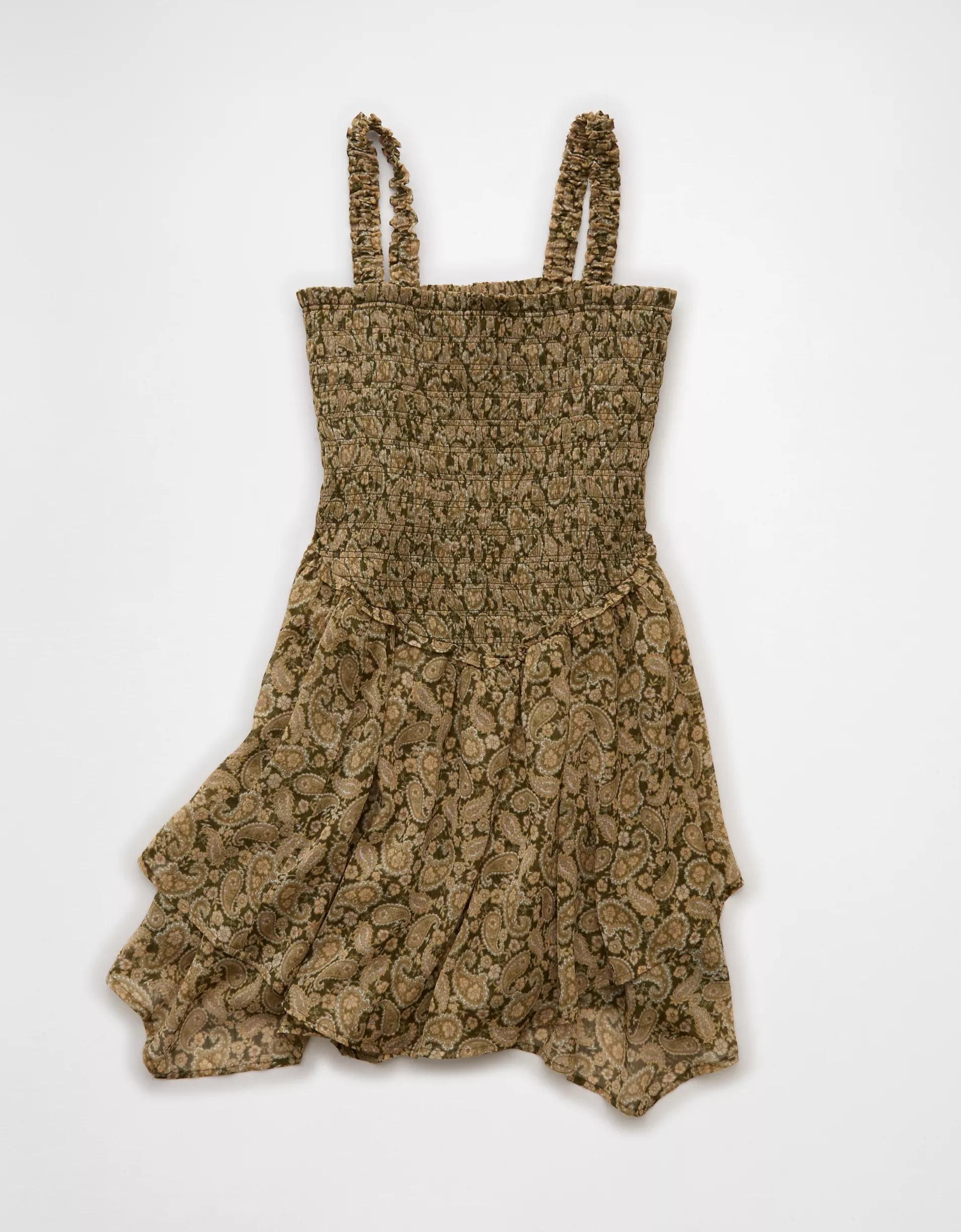 AE Handkerchief Hem Ruffle Floral Mini Dress Product Image