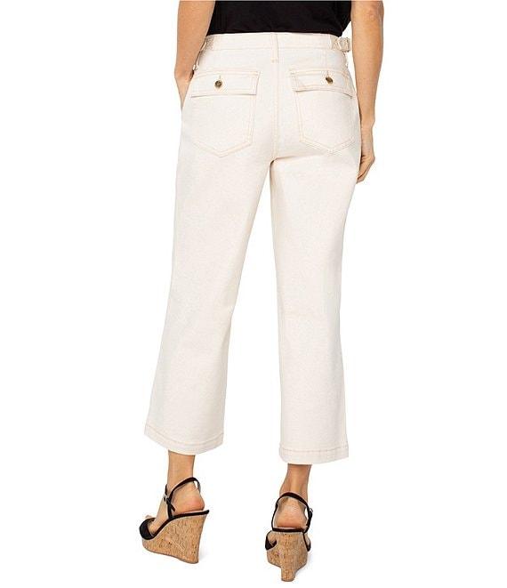 Liverpool Los Angeles Mid Rise Utility Stride Wide Leg Cropped Denim Jeans Product Image