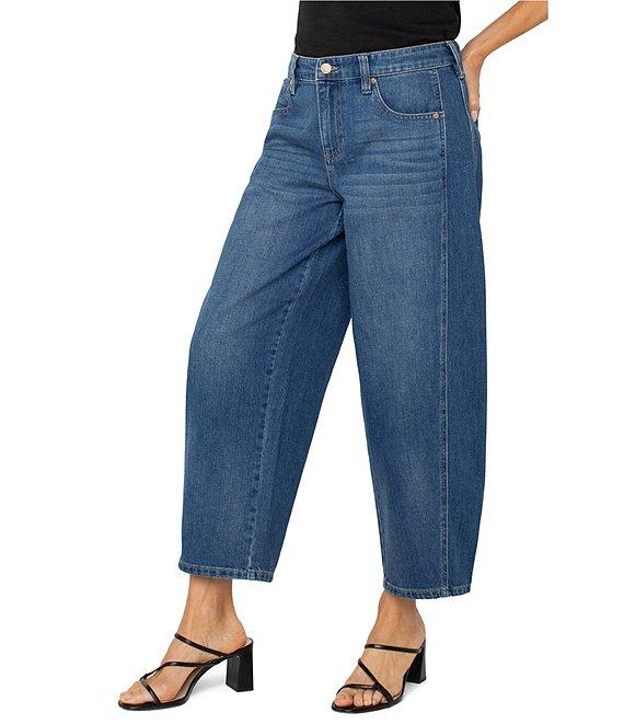 Liverpool Los Angeles Mid Rise Barrel Cropped Jeans Product Image
