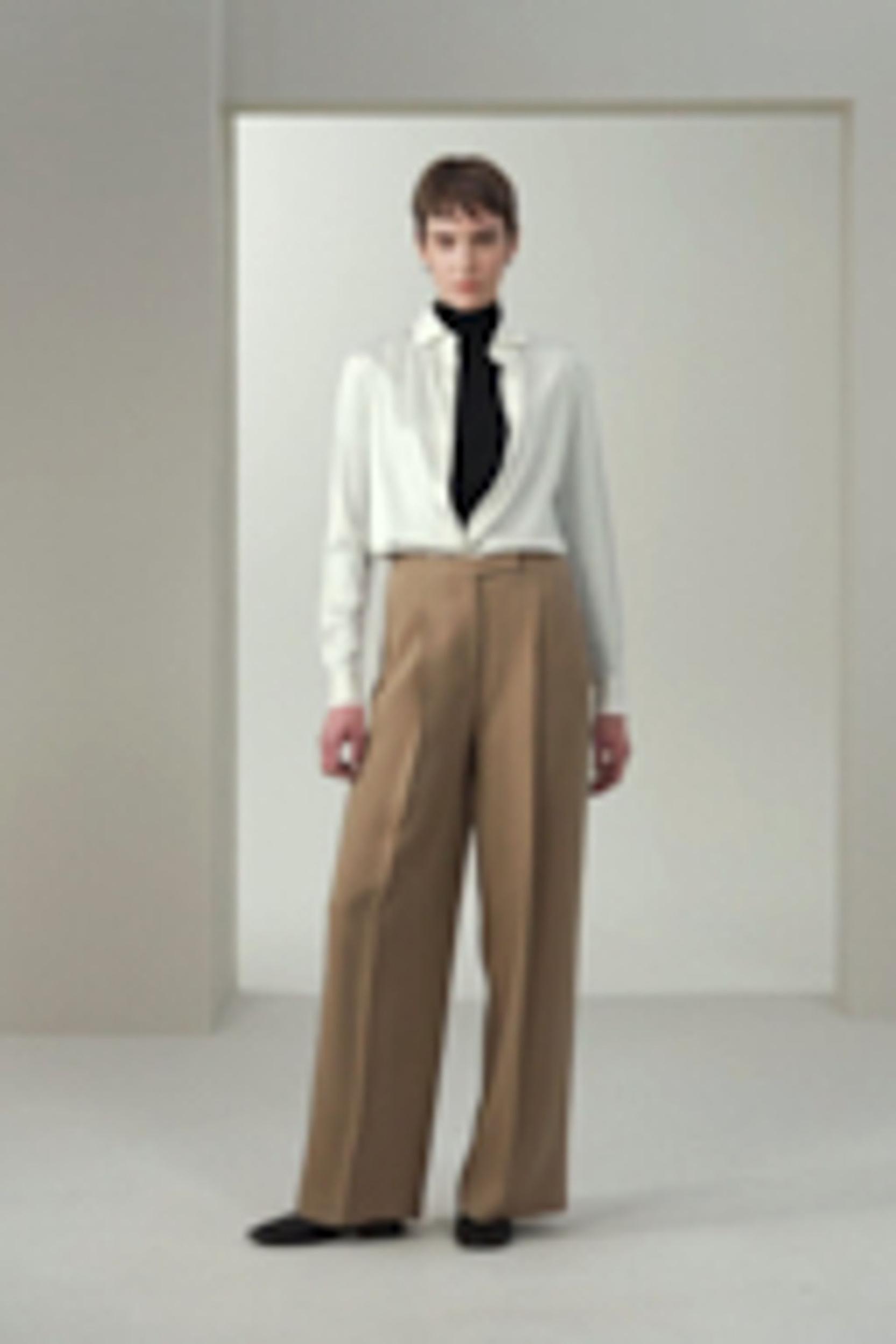 LILYSILK Women's Silk-Wool Pleated Wide-Leg Trousers, Black, Size 4, Breathable & Wrinkle-Resistant Product Image