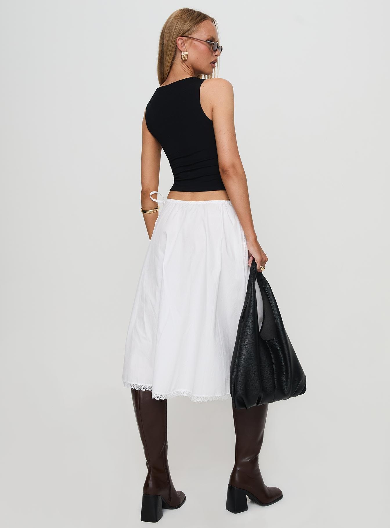 Taka Midi Skirt White Product Image