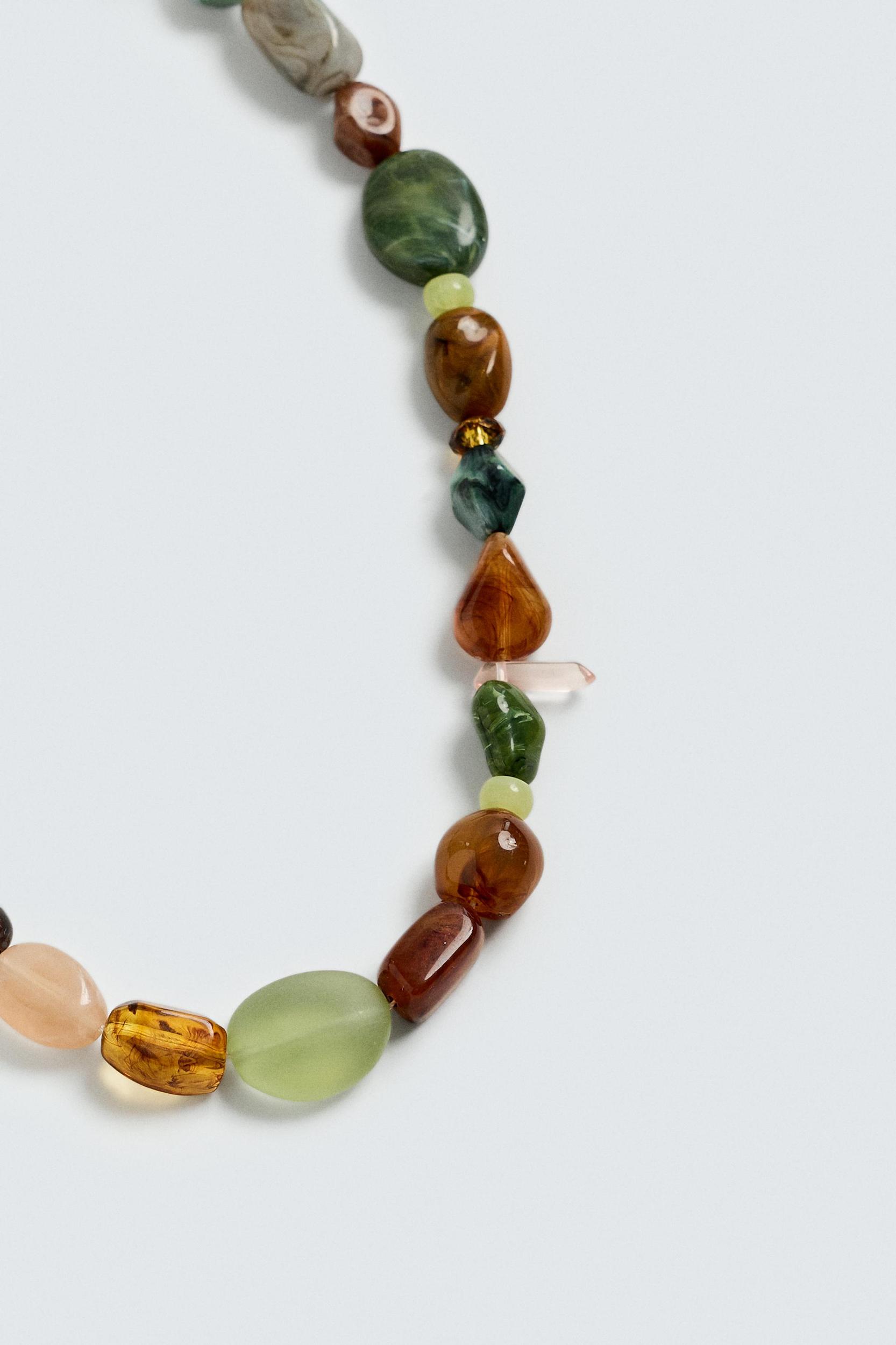 CONTRAST BEAD NECKLACE Product Image