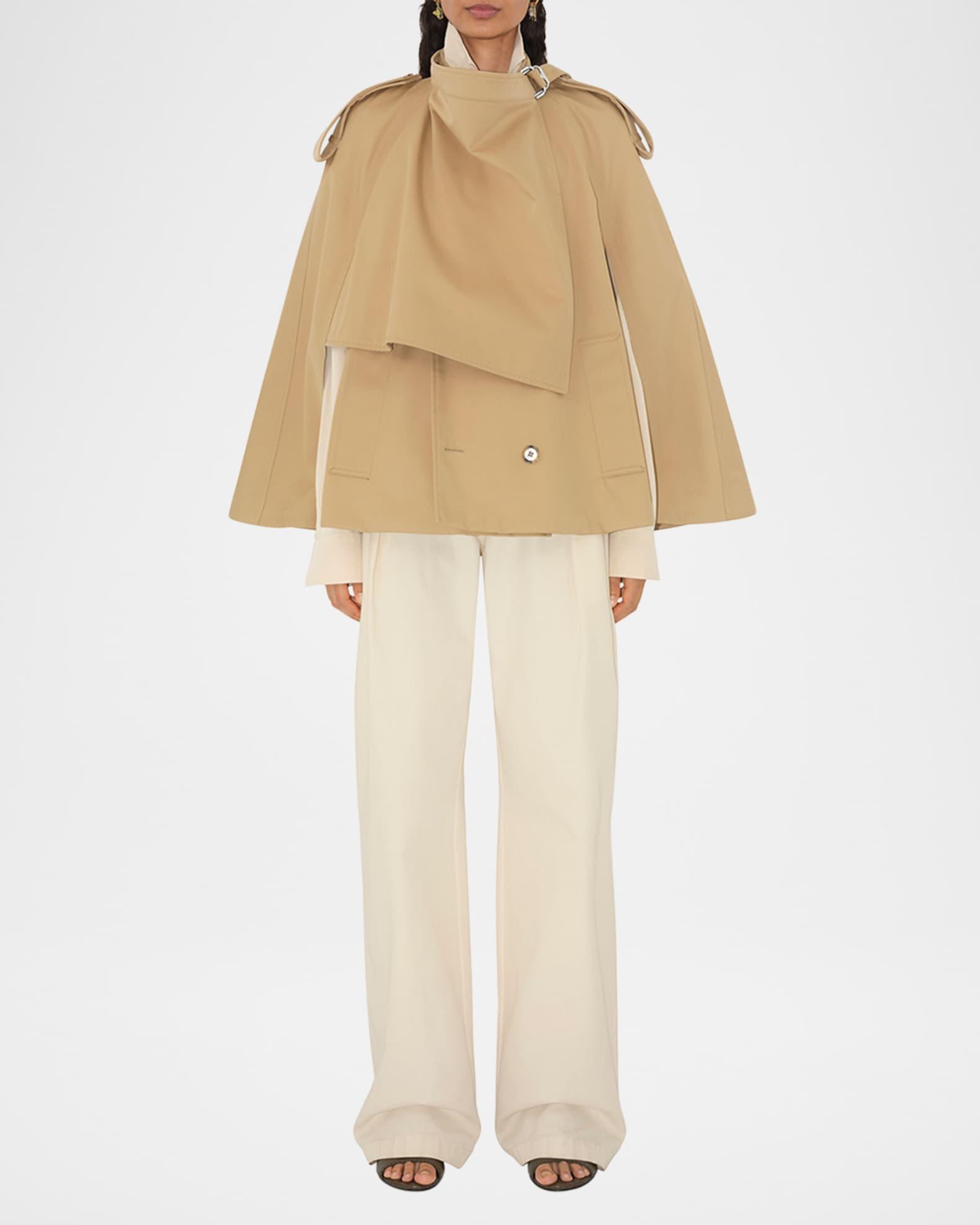 Double-Breasted Short Trench Cape Product Image