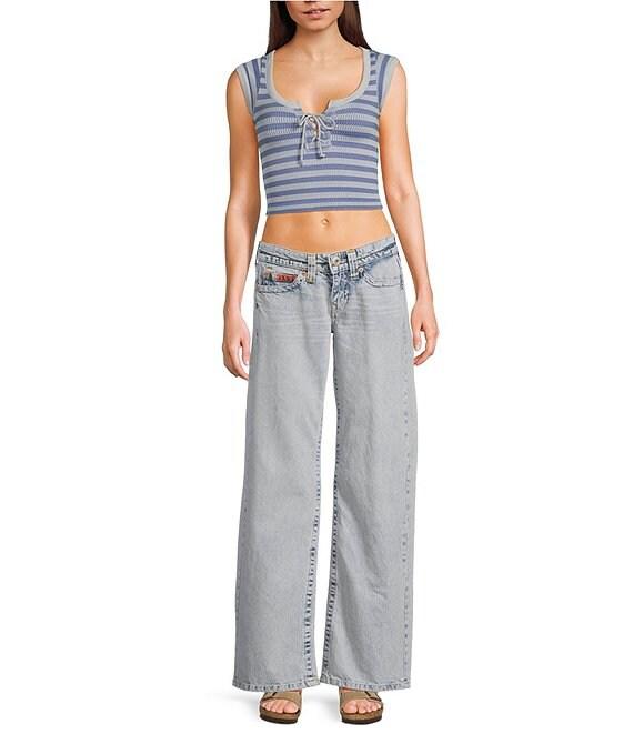 BDG Urban Outfitters Kayla Low-Rise Wide Leg Distressed Jeans Product Image