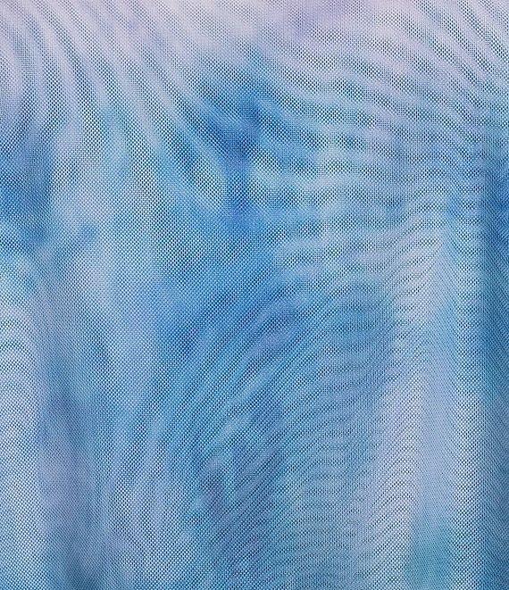 Democracy Petite Size Printed Scoop Neck Cap Sleeve Knit Top Product Image