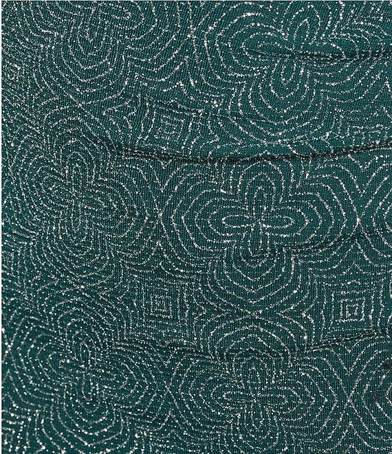 Midnight Doll Glitter Knit Square Neck Caged Back Dress Product Image