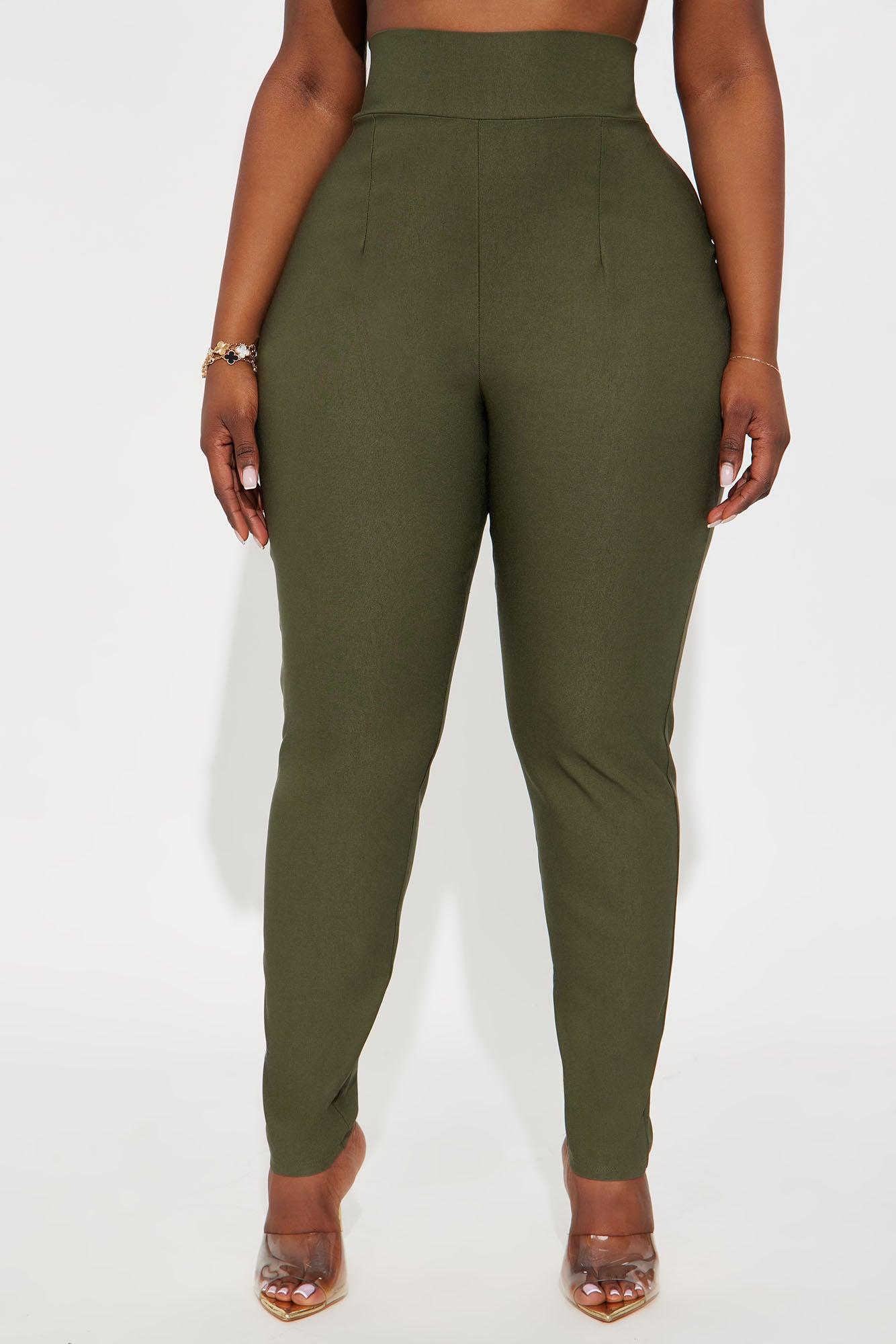 Venetian High Rise Pants - Olive Female Product Image