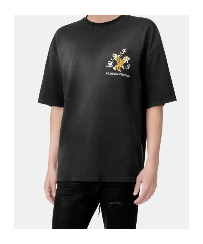 Black 'AMIRI' Eagle Oversized T-shirt Product Image