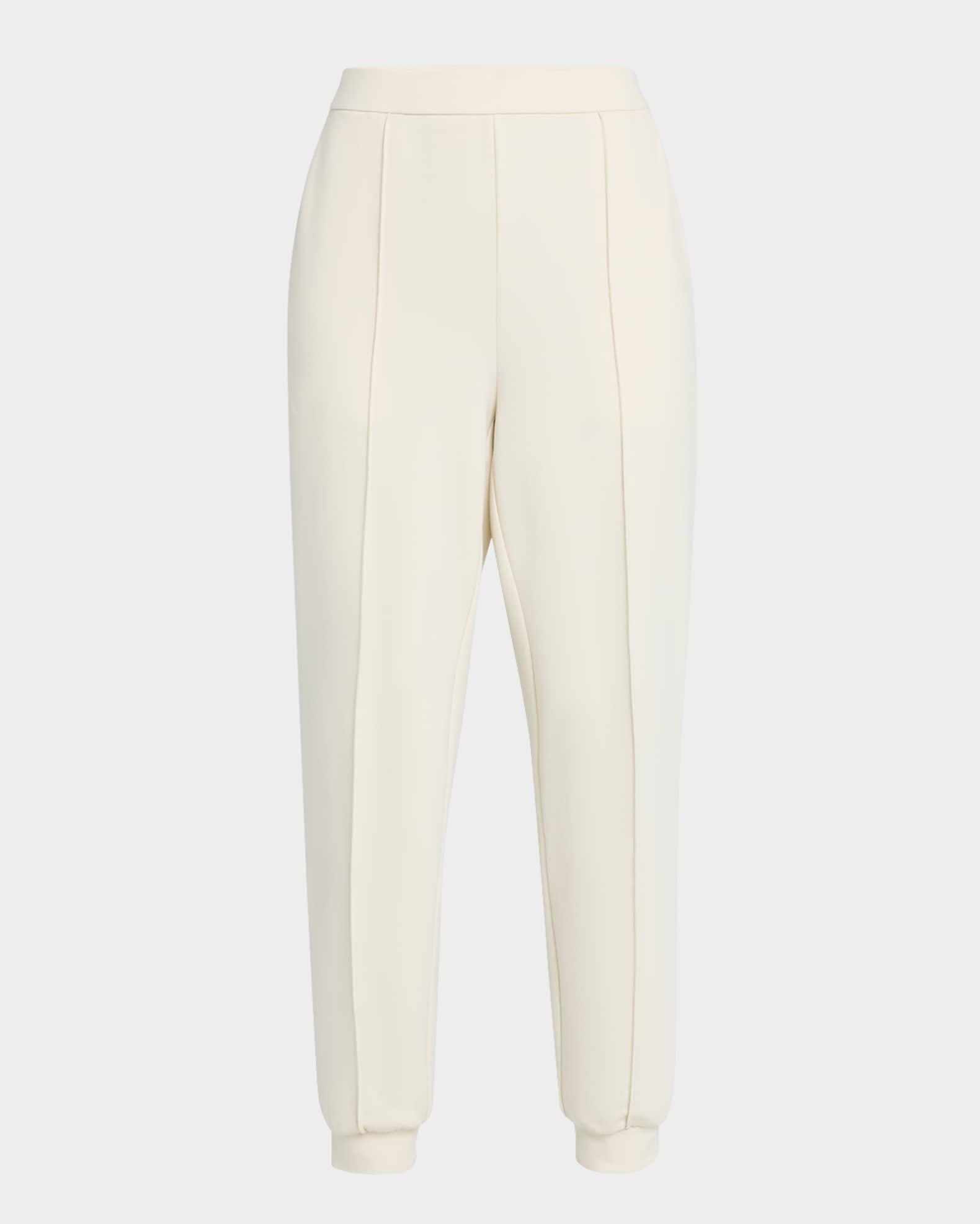 Cropped Pintuck Lightweight Ponte Joggers Product Image