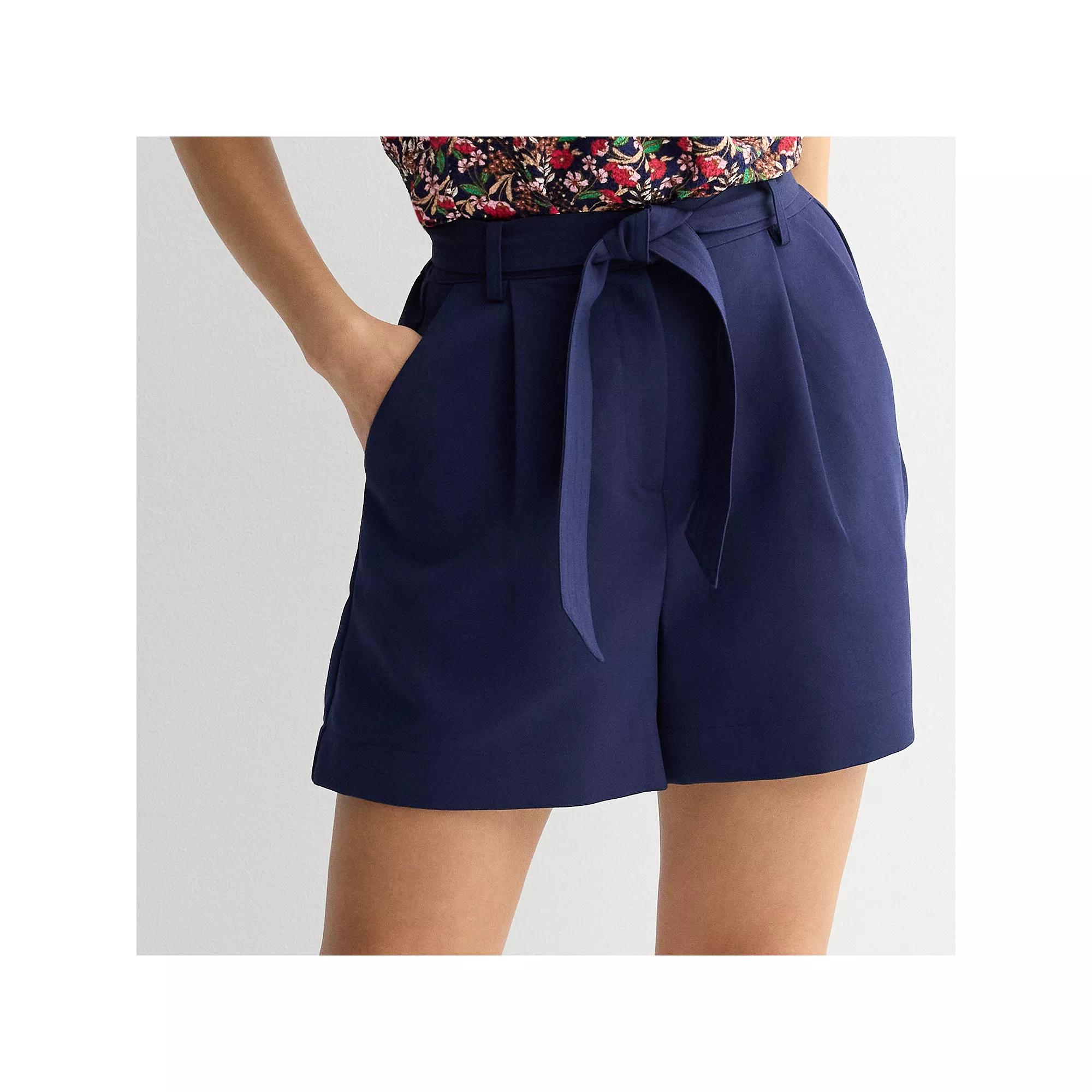 Women's Draper James Twill Belted Shorts, Size: Small, Blue Product Image