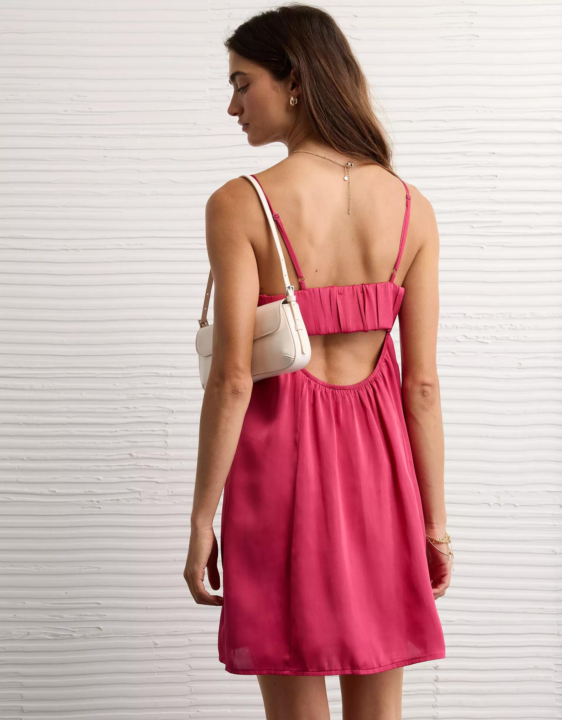 AE Satin Sweetheart Mini Slip Dress Product Image