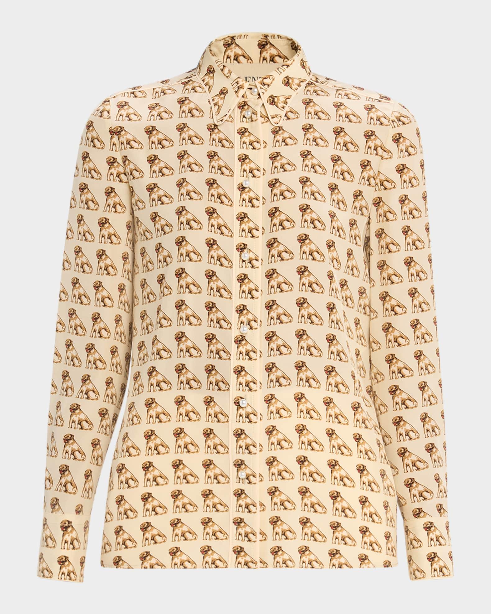 Charles Pug Crepe De Chine Blouse Product Image