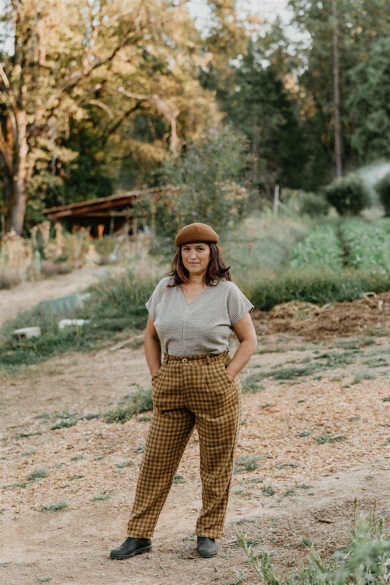Perfect Pant in Brown Checker Product Image