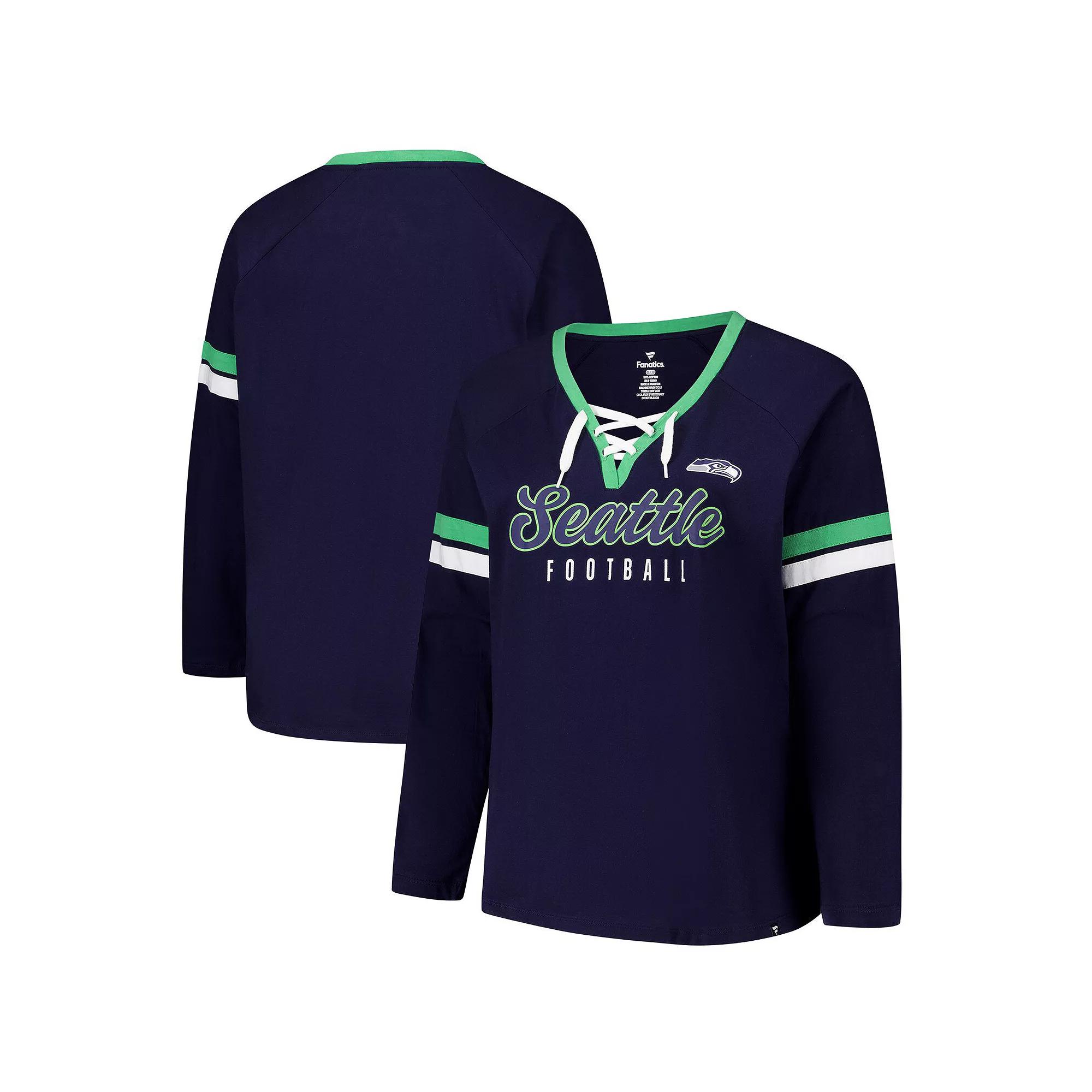 Women's Fanatics College Navy Seattle Seahawks Plus  Product Image