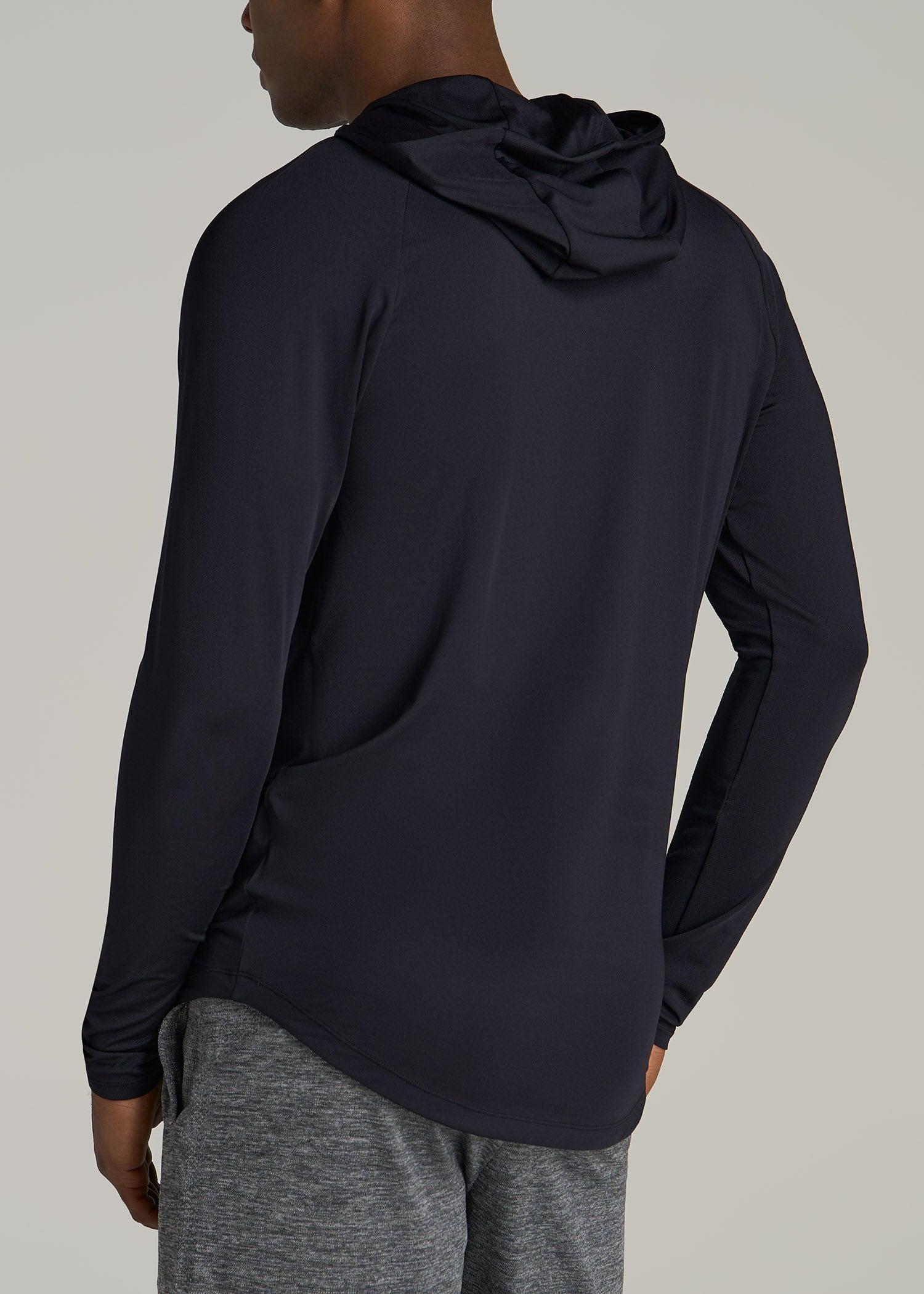 A.T. Performance Training Hoodie for Tall Men in Black Male Product Image