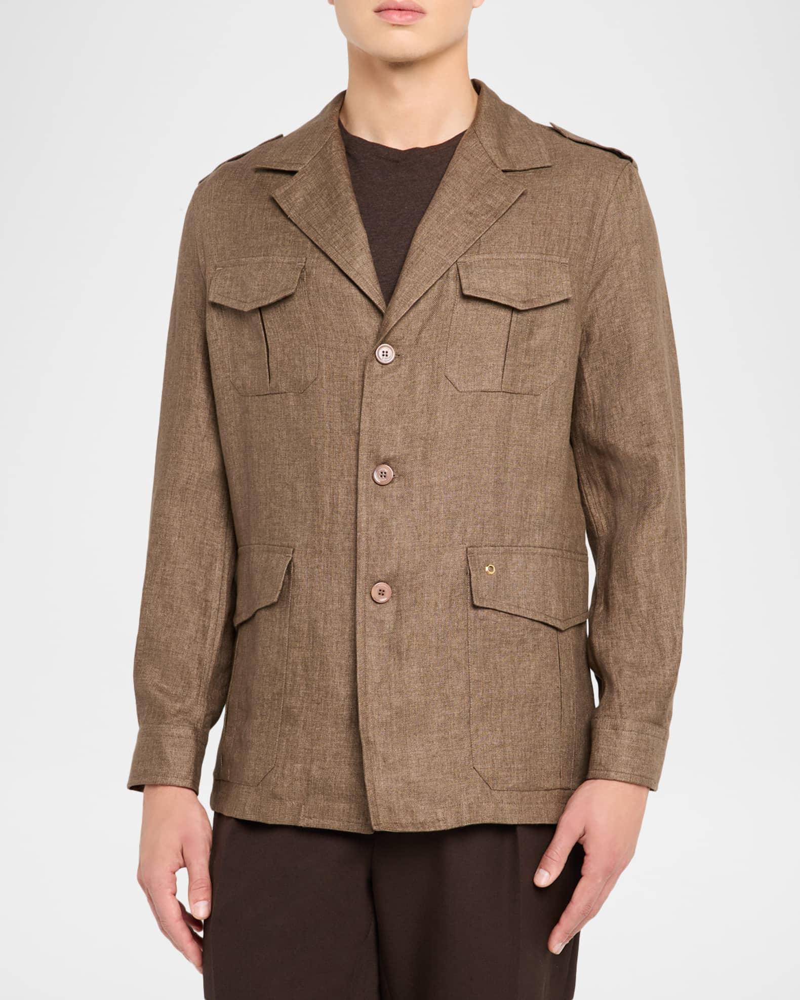 Men's Sahara Linen Safari Jacket Product Image