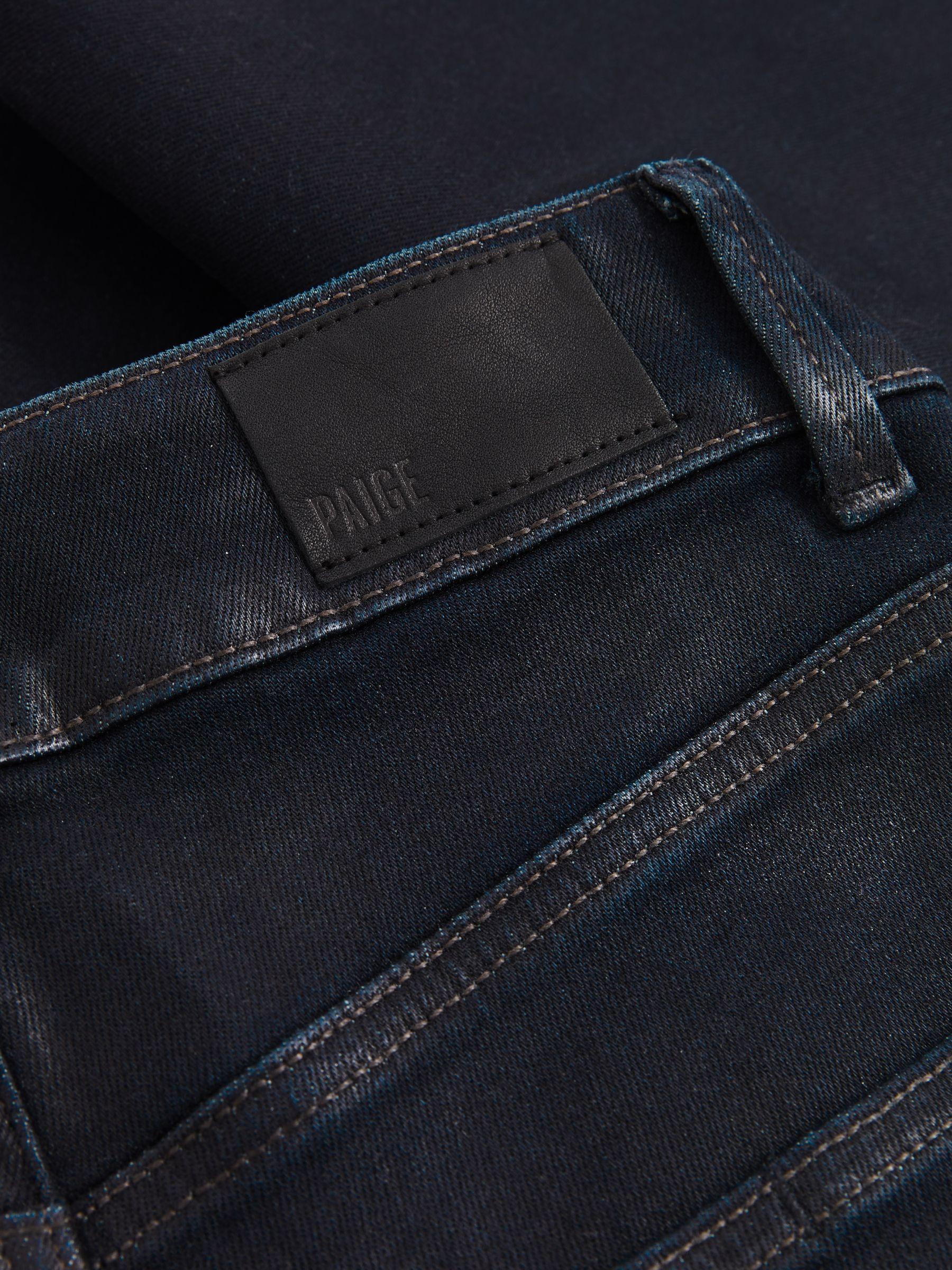 Paige Angled-Waist Flared Jeans in Kira Blue Product Image