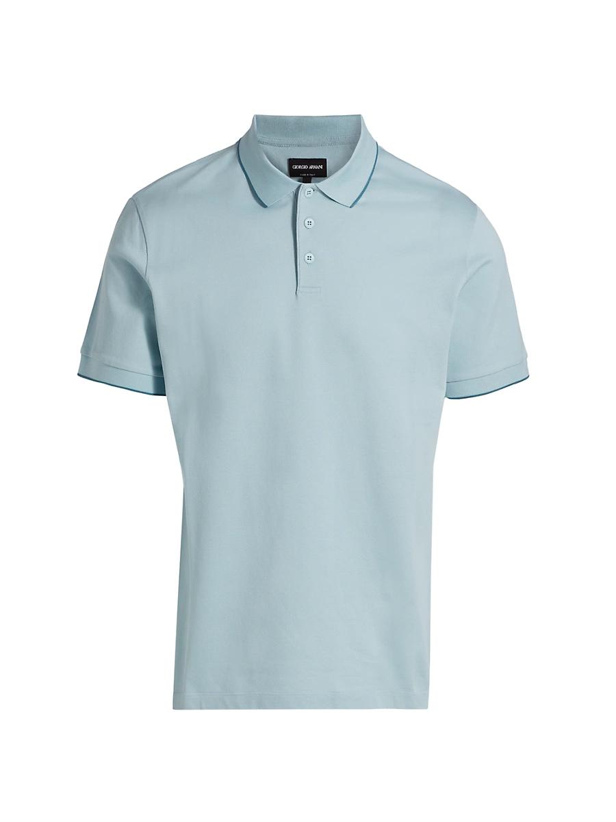 Mens Tipped Pique Polo Shirt Product Image