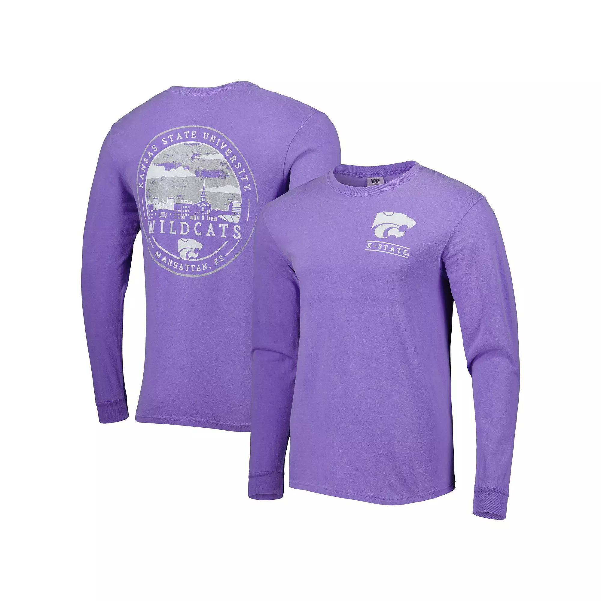 Men's Purple Kansas State Wildcats Circle Campus Scene Long Sleeve T-Shirt,  Product Image