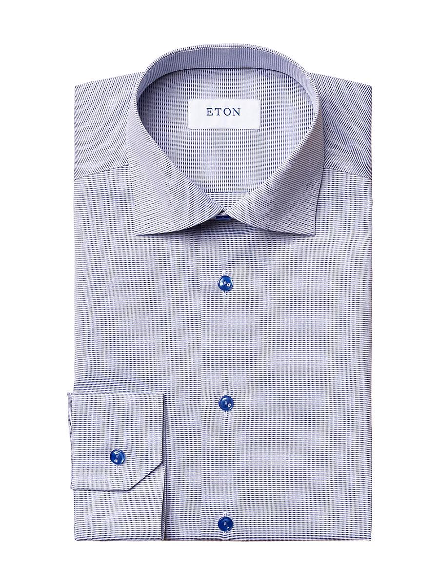 Mens Slim-Fit Textured Solid Shirt Product Image