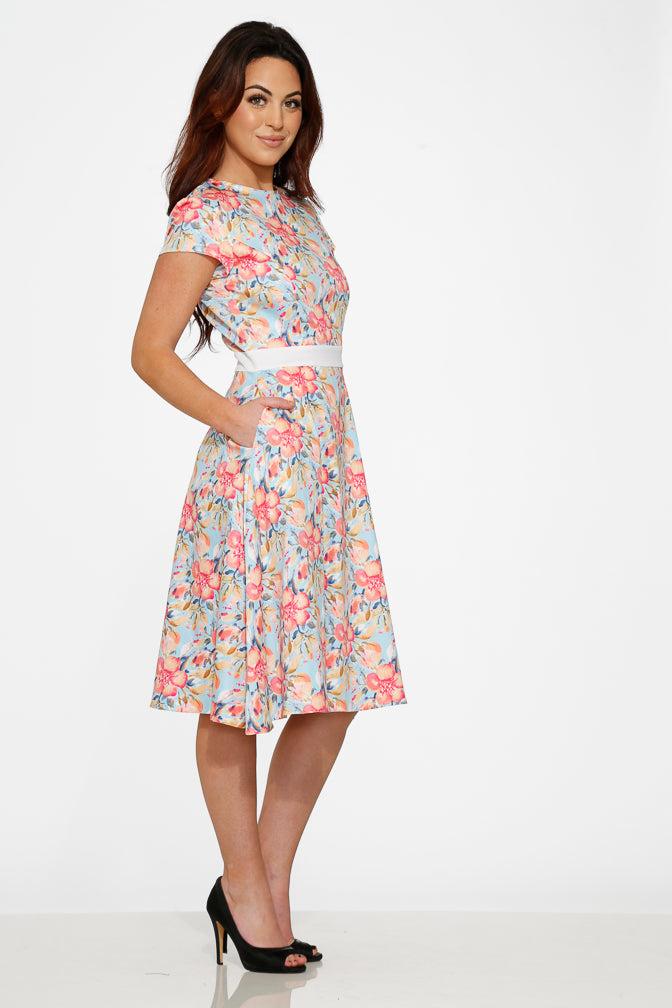 Sweet Hibiscus Swing Dress Product Image