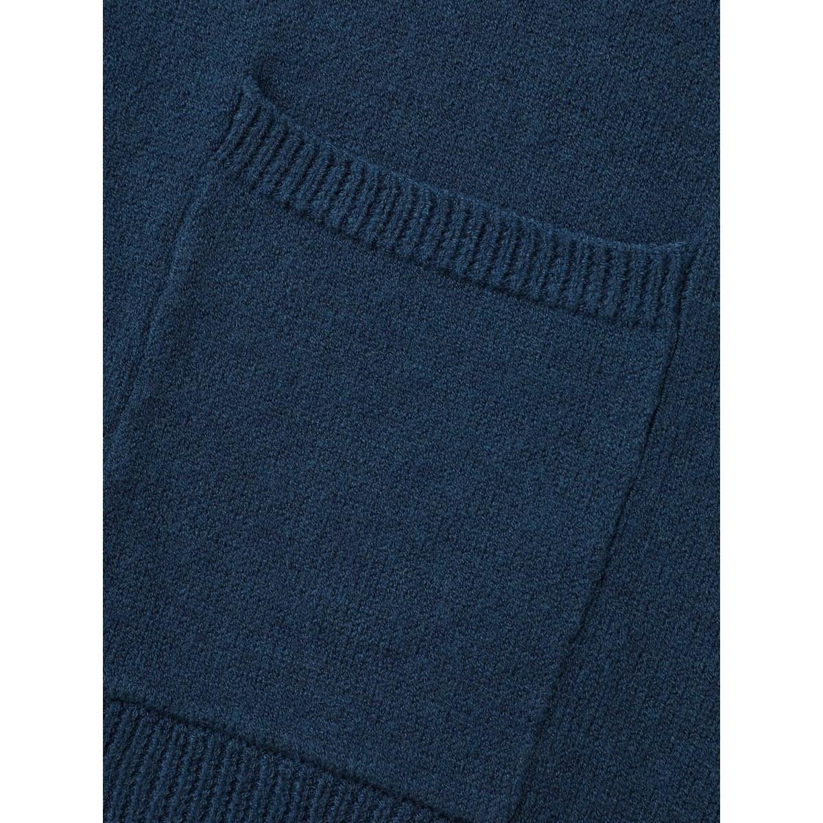 Plus Size Supersoft Essentials Shirt Collar Pockets Knit Cardigan Aegean Women Casual Loose Long Sleeve Everyday Cardigans BloomChic 28/5X Product Image